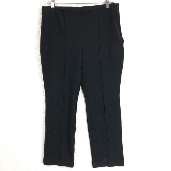 Chico's Black Side Zip Dress Slacks Size Medium Short - Picture 1 of 7